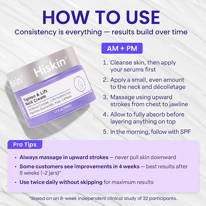 HISKIN Tighten & Lift Neck Cream – Firming & Hydrating Care