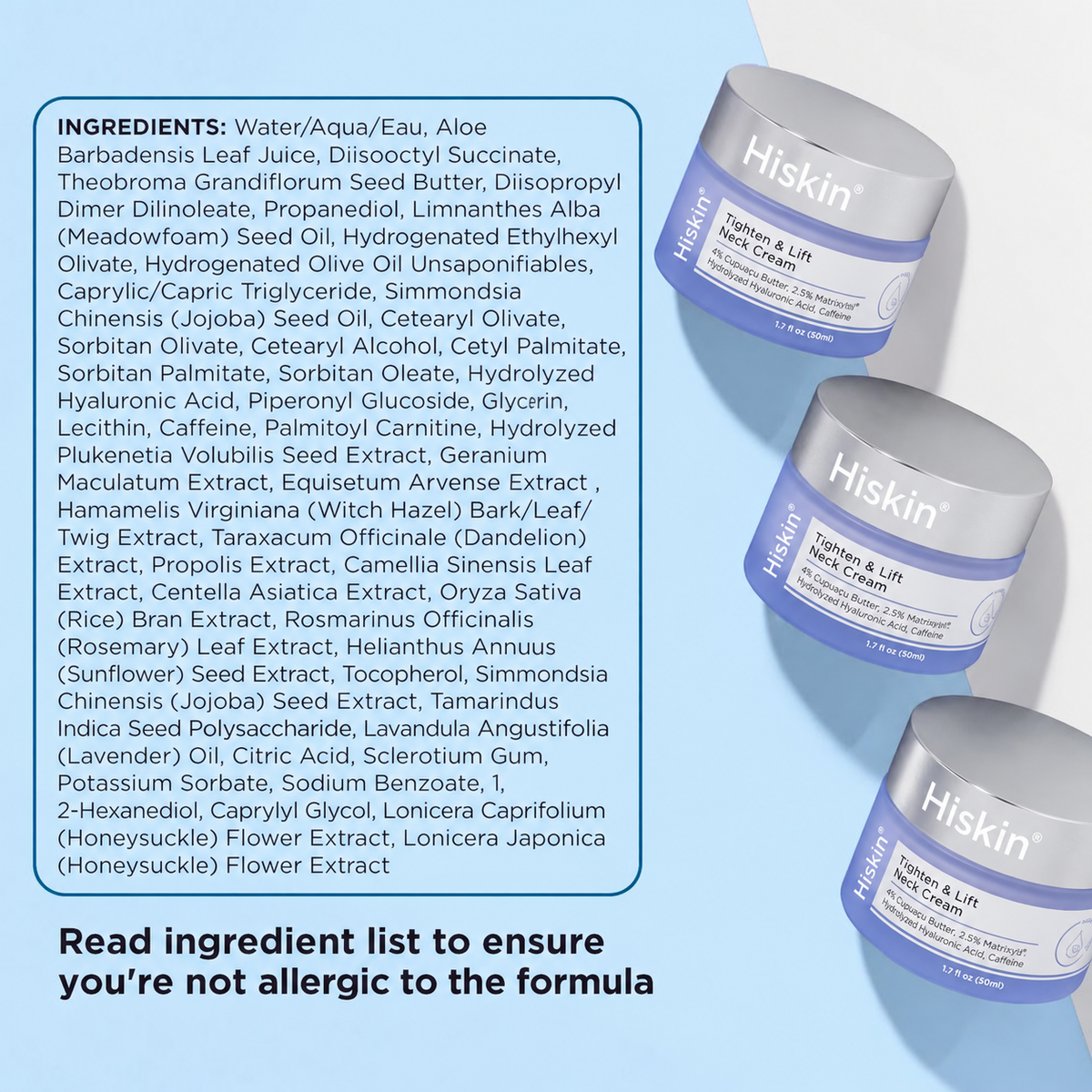 HISKIN Tighten & Lift Neck Cream – Firming & Hydrating Care
