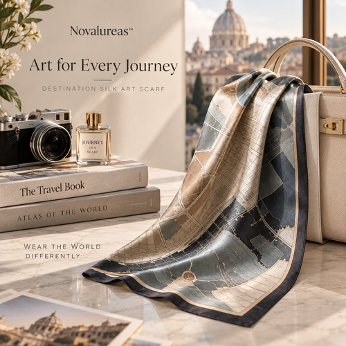 Novalureas™ Destination Silk Art Scarf