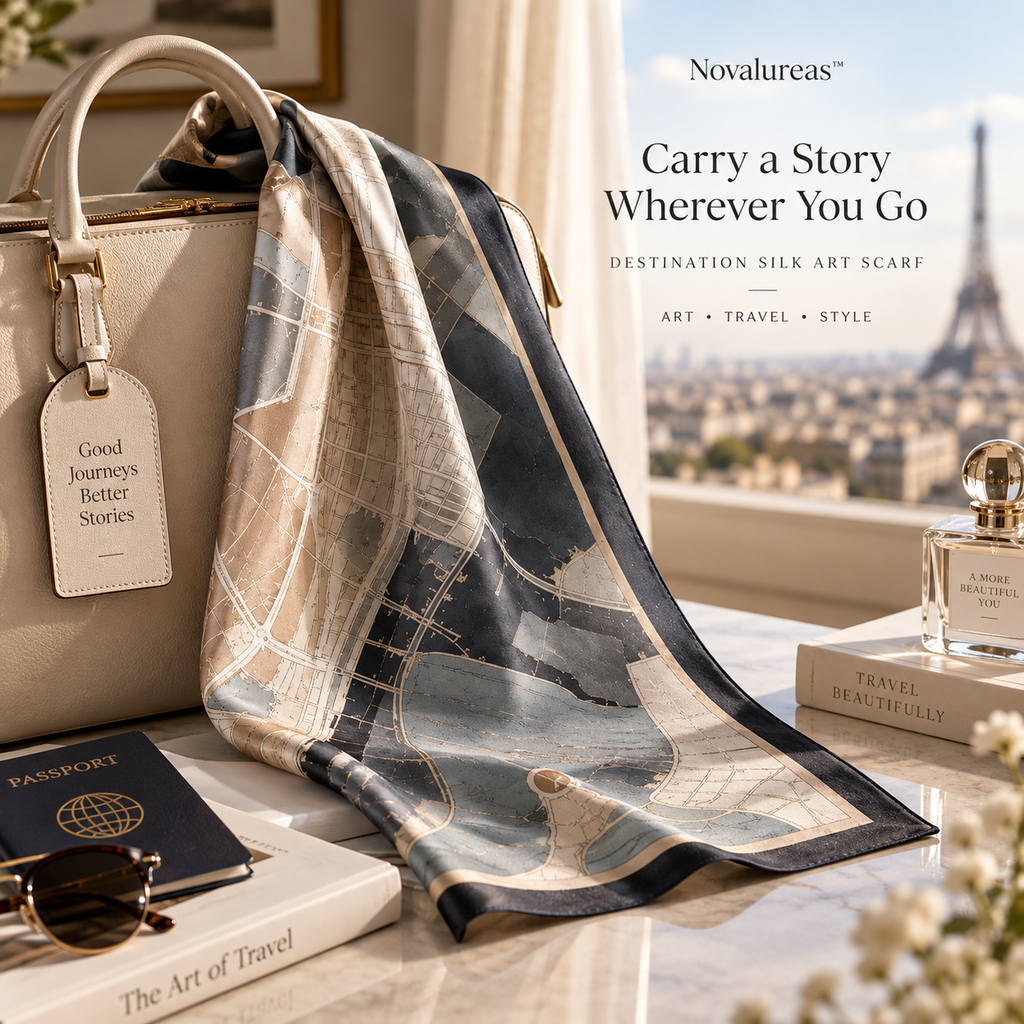 Novalureas™ Destination Silk Art Scarf